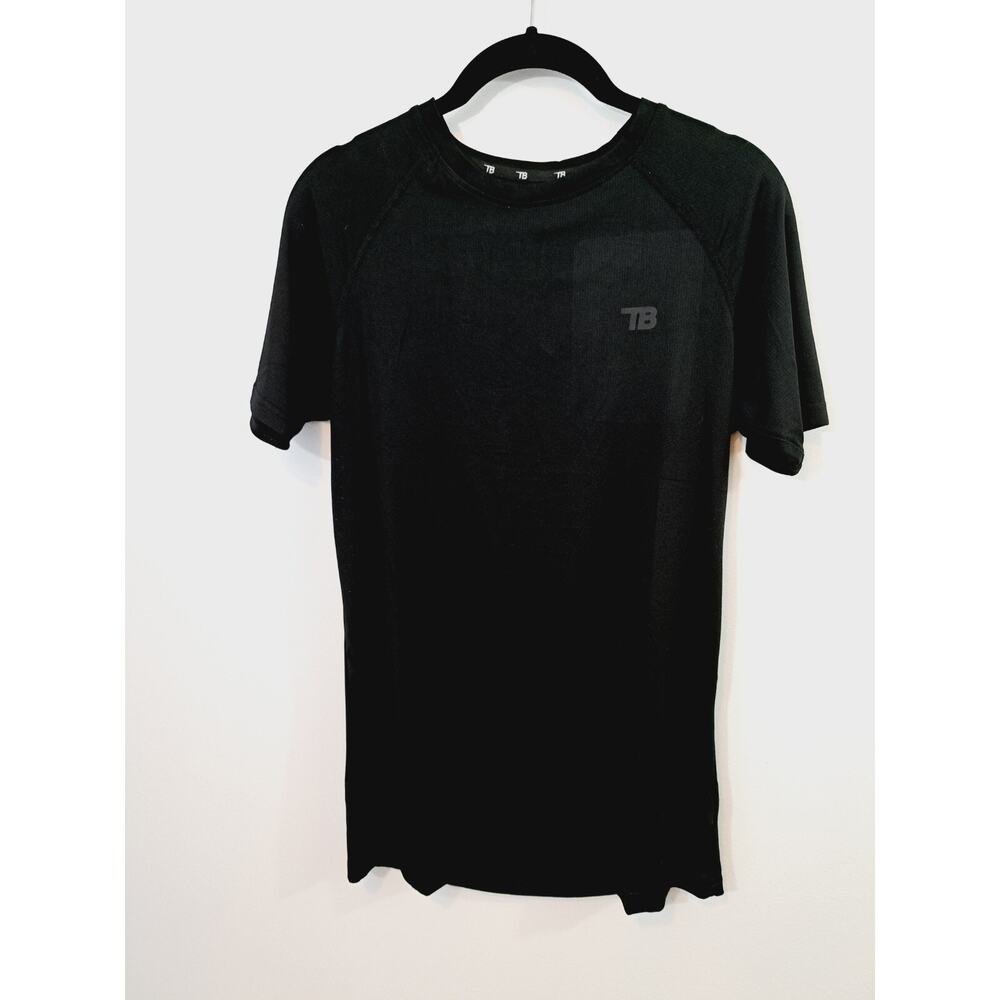 TB New! Muscle Fit Men's Black Athletic Short Sleeve Shirt Medium Classic